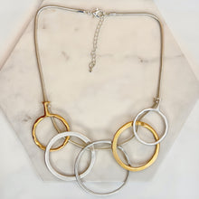 Load image into Gallery viewer, Gold &amp; Silver Circles Necklace
