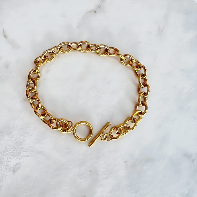 Gold Chain Bracelet for Larger Wrists