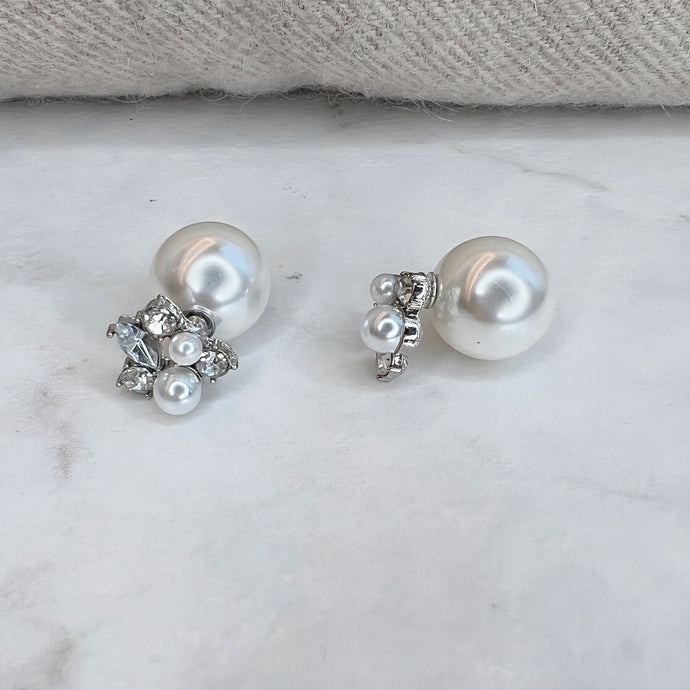 Ornate Pearl Backed Earrings