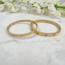 Load image into Gallery viewer, New Sizes - Gold Rivet Bangle