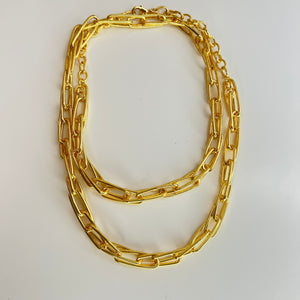 Long Ornate Gold Necklace