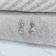 Load image into Gallery viewer, Diamanté Pear Drop Earrings