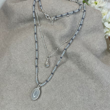 Load image into Gallery viewer, Grey Quartz Drop Necklace