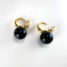 Load image into Gallery viewer, Fixed Black Drop Earrings