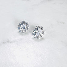 Load image into Gallery viewer, Oval Studs with Larger Diamanté Surround