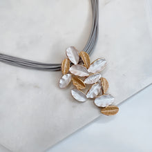 Load image into Gallery viewer, Abstract Gold &amp; Silver Leaf Necklace