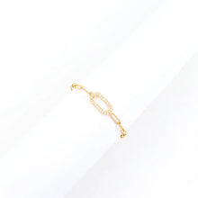 Load image into Gallery viewer, Diamanté Pavé Small Link Bracelet