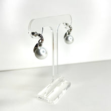 Load image into Gallery viewer, Classic Silver &amp; Pearl Drop Earrings