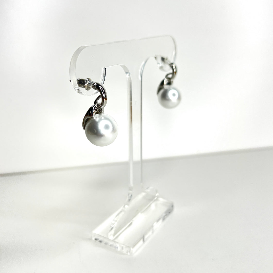 Classic Silver & Pearl Drop Earrings