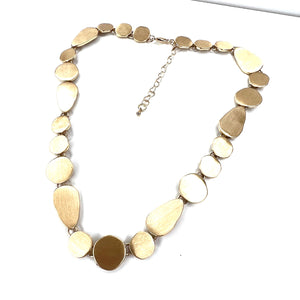 Silver Smooth Stones Necklace