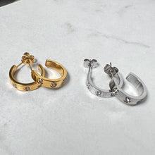 Load image into Gallery viewer, Small Diamanté Hoops
