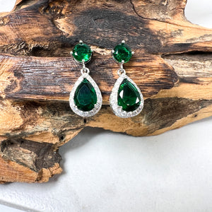 Classic Emerald Drop Earrings