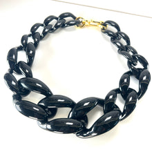Load image into Gallery viewer, Chunky Black Acrylic Necklace