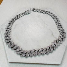 Load image into Gallery viewer, Heavy Silver Diamanté Encrusted Chain