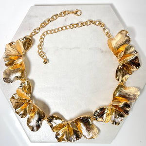 Silver Petal Necklace