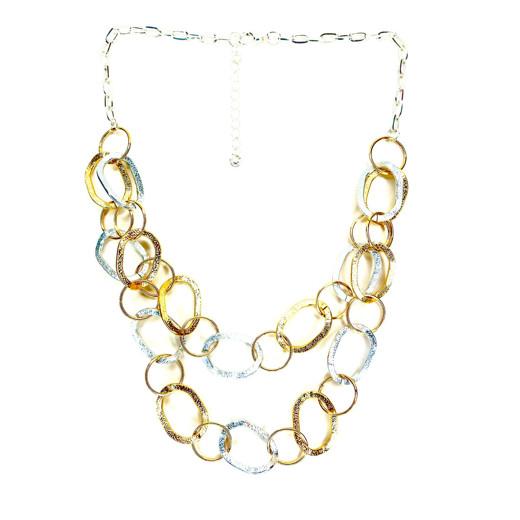 Gold & Silver Double Chain Necklace