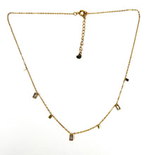 Load image into Gallery viewer, Small Rectangular Drop Necklace