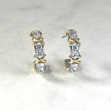 Load image into Gallery viewer, Gold &amp; Silver Kiss Hoops