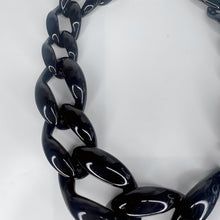 Load image into Gallery viewer, Black Acrylic Link Necklace