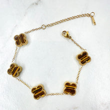 Load image into Gallery viewer, Tiger Eye Clover Necklace