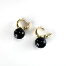 Load image into Gallery viewer, Fixed Black Drop Earrings