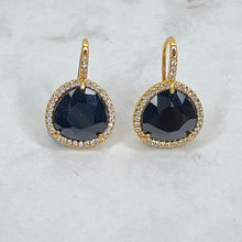 Load image into Gallery viewer, Black and Gold Drop Earrings