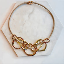 Load image into Gallery viewer, Gold Squiggle Necklace with Magnetic Fastening