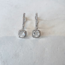 Load image into Gallery viewer, Drop Diamanté Earring with Pavè Surround