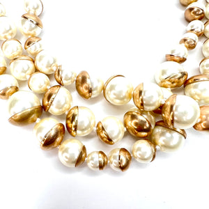 Matte Gold & Pearl Necklace