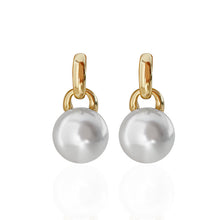 Load image into Gallery viewer, Classic Gold &amp; Pearl Drop Earrings