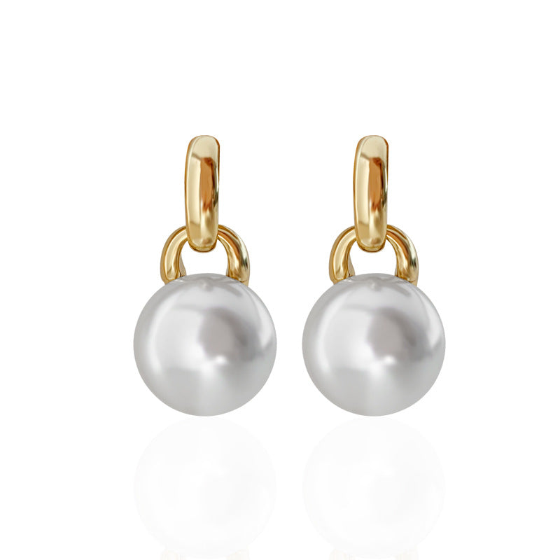 Classic Gold & Pearl Drop Earrings