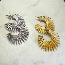 Load image into Gallery viewer, Fan Earrings in Gold or Silver