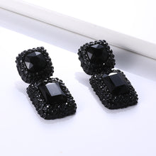 Load image into Gallery viewer, Black Drop Earring