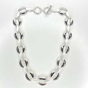 Smooth Link Silver Necklace