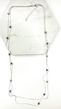 Load image into Gallery viewer, Double Strand Pewter Star Necklace