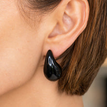 Load image into Gallery viewer, Back In Stock!         Black Raindrop Studs