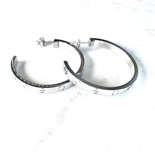 Load image into Gallery viewer, Large Rivet Hoop Earrings