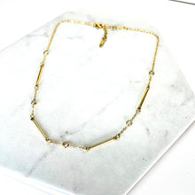 Load image into Gallery viewer, Gold &amp; Diamanté Link Necklace