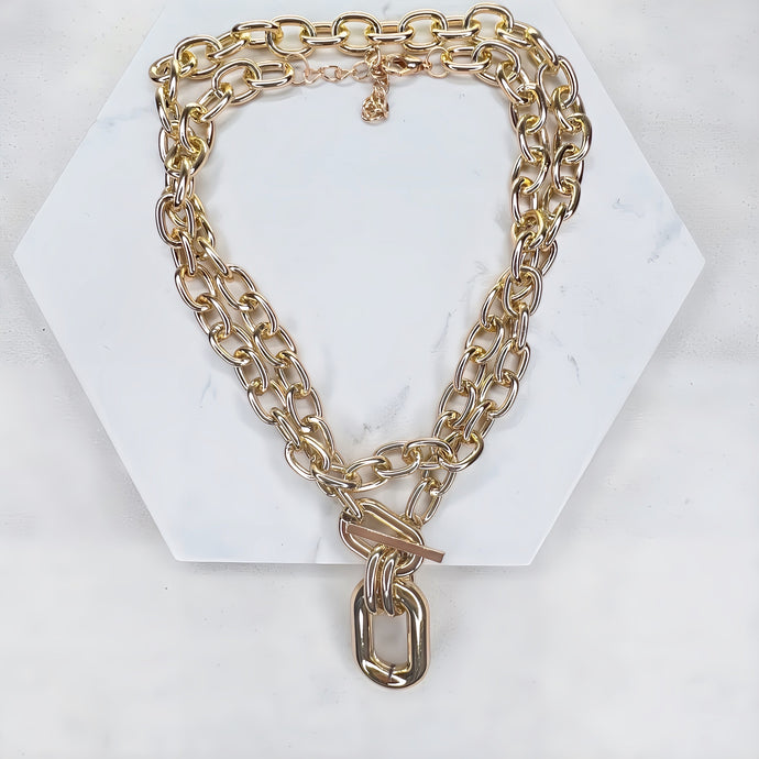 Chunky Gold Double Necklace