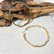 Load image into Gallery viewer, Knobbly Gold Hoops