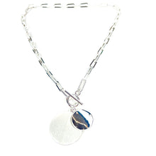 Load image into Gallery viewer, Silver Double Disc Necklace