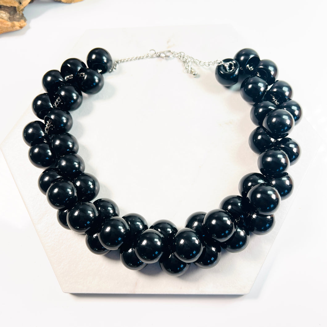 Black Bead Necklace