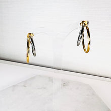 Load image into Gallery viewer, Gold &amp; Silver Double Hoop Earrings