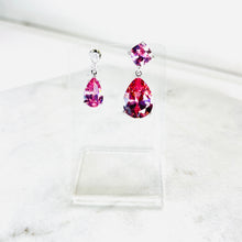 Load image into Gallery viewer, Vibrant Pink Drop Earrings