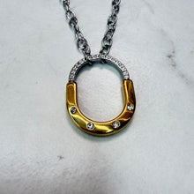 Load image into Gallery viewer, Gold &amp; Silver Lock Necklace