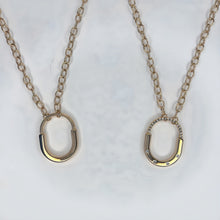 Load image into Gallery viewer, Double sided Gold Lock Pendant