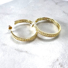 Load image into Gallery viewer, Silver Fretwork Hoops