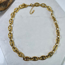 Load image into Gallery viewer, Larger Link Gold Pig Nose Necklace
