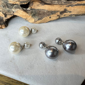 Double Pearl Earrings