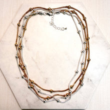 Load image into Gallery viewer, Double Strand Gold &amp; Silver Versatile Necklace